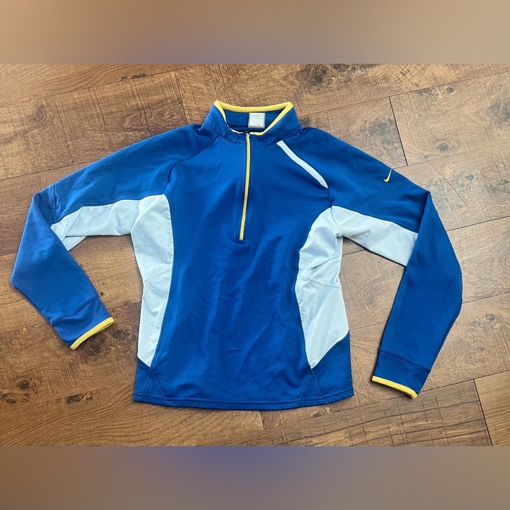 Nike half 1/2 zip pullover women Sz large 12/14 FitDry